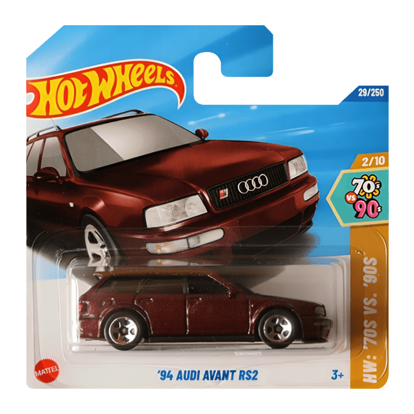 Машинка Базова Hot Wheels '94 Audi Avant RS2 '70s vs. '90s 1:64 HYW82 Red - Retromagaz