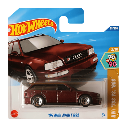 Машинка Базовая Hot Wheels '94 Audi Avant RS2 '70s vs. '90s 1:64 HYW82 Red - Retromagaz