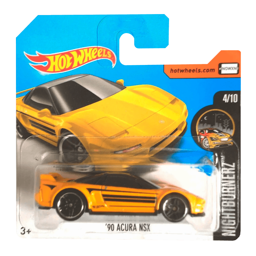 Машинка Базовая Hot Wheels '90 Acura NSX Nightburnerz 1:64 DTY78 Yellow - Retromagaz