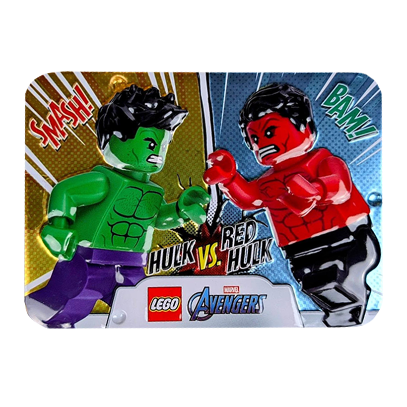 Конструктор Lego Фігурка Hulk vs. Red Hulk Metal Box Super Heroes L0002278 Новий - Retromagaz