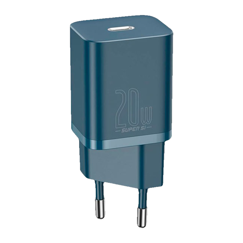 Зарядний Пристрій Baseus Super Si Quick Charger 20W EU Type-C Blue - Retromagaz