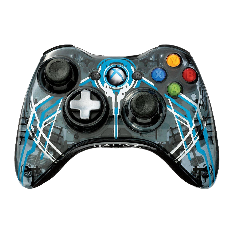 Геймпад Бездротовий Microsoft Xbox 360 Halo 4 Forerunner Limited Edition Black Б/У - Retromagaz