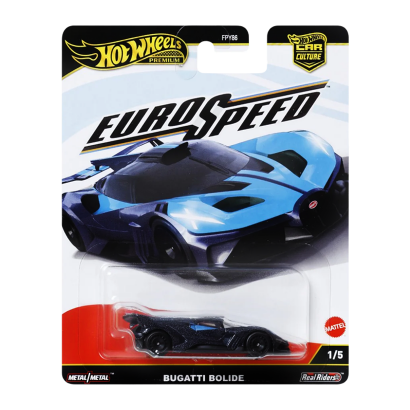 Машинка Premium Hot Wheels Bugatti Bolide EuroSpeed 1:64 JBK79 Black - Retromagaz