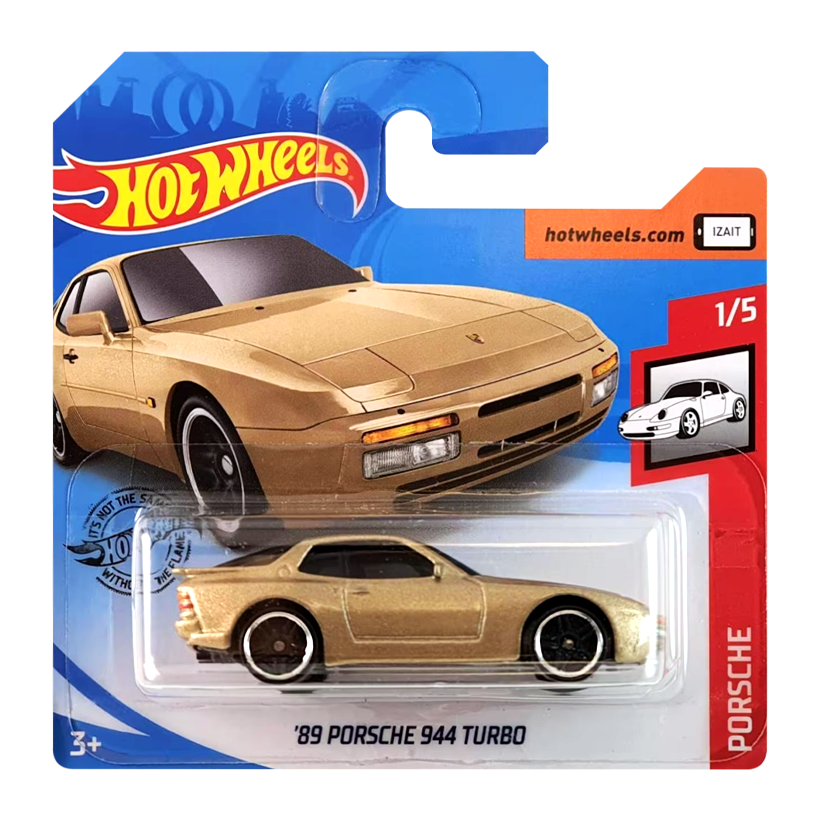 Машинка Базова Hot Wheels Porsche '89 Porsche 944 Turbo Porsche 1:64 GHF07 Gold - Retromagaz
