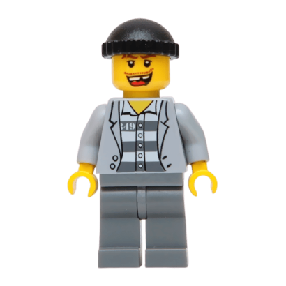 Фігурка Lego 973pb0798 Prisoner Jacket over Prison Stripes City Police cty0299 Б/У - Retromagaz