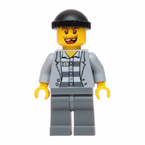 Фігурка Lego 973pb0798 Prisoner Jacket over Prison Stripes City Police cty0299 Б/У