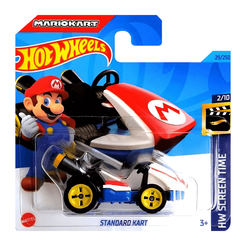Машинка Базовая Hot Wheels Mario Standart Kart Screen Time 1:64 HYW83 Red - Retromagaz
