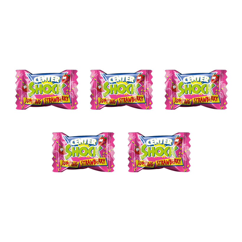 Жувальна Гумка Center Shock Strawberry 5шт 4g - Retromagaz