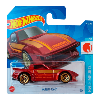Машинка Базовая Hot Wheels Mazda RX-7 J-Imports 1:64 HCX24 Red - Retromagaz