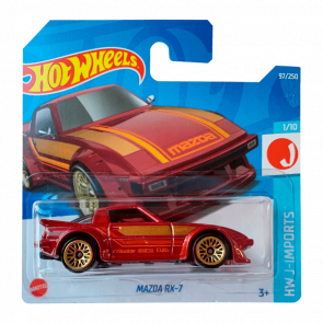 Машинка Базовая Hot Wheels Mazda RX-7 J-Imports 1:64 HCX24 Red