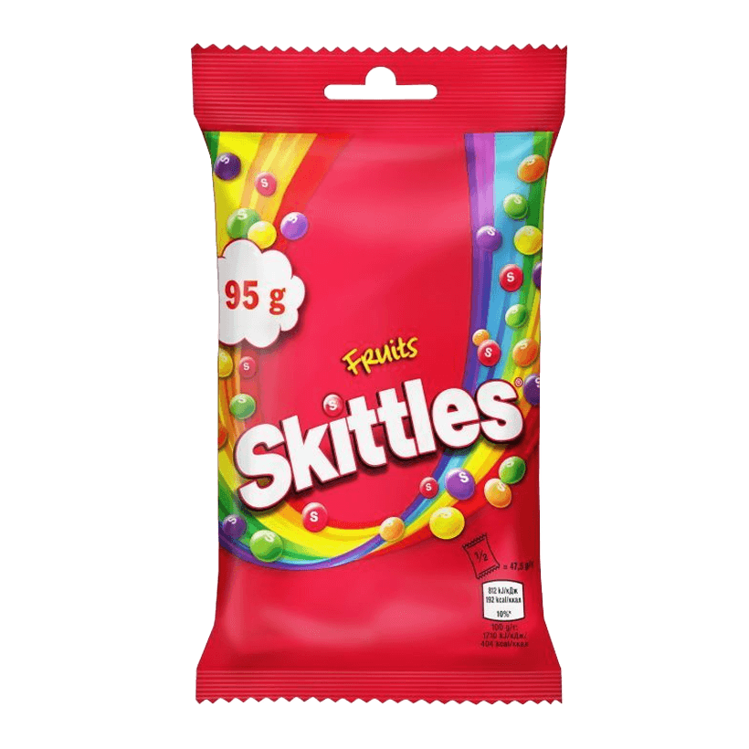 Драже Skittles Bag Оригинальный Фруктовый 95g - Retromagaz
