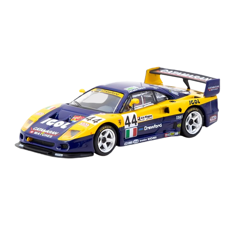 Машинка Premium Tarmac Works Ferrari F40 GTE 24h of Le Mans 1996 1:64 T64-088-96LM44 Blue - Retromagaz