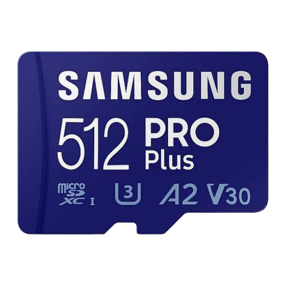 Карта Памяти Samsung Pro Plus UHS-I U3 V30 A2 + SD Adapter 512GB - Retromagaz