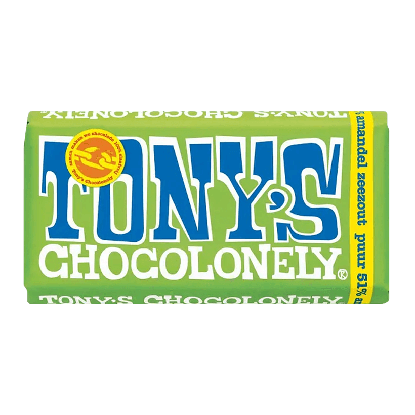 Шоколад Черный Tony's с Миндалем и Морской Солью 51% 180g - Retromagaz