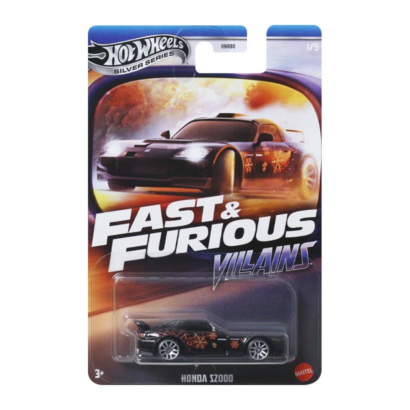 Тематическая Машинка Hot Wheels Honda S2000 Villains Fast & Furious 1:64 JBY34 Black - Retromagaz
