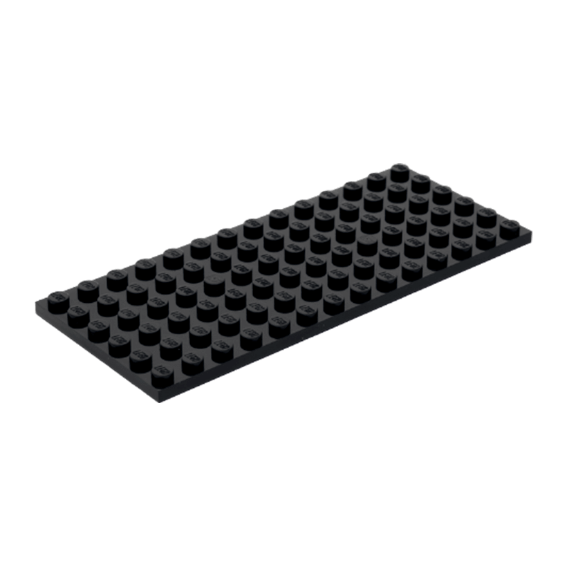 Пластина 4шт Lego Звичайна 6 x 14 3456 345626 Black Б/У - Retromagaz