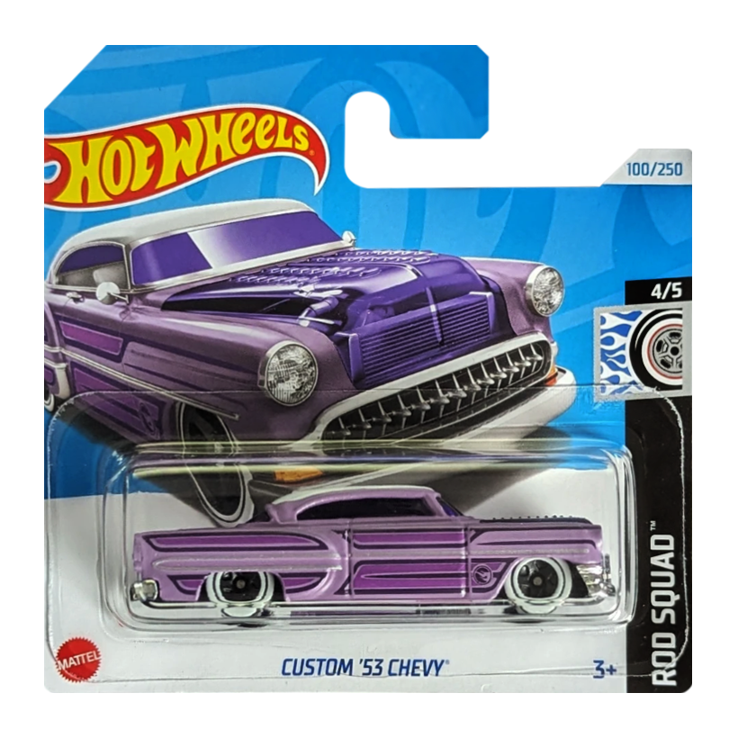 Машинка Базовая Hot Wheels Custom '53 Chevy Treasure Hunts Rod Squad 1:64 HTF18 Purple - Retromagaz