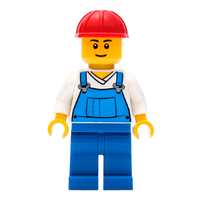 Фігурка Lego City People 973pb0649 Overalls Blue over V-Neck Shirt cty0340 Б/У Нормальний - Retromagaz