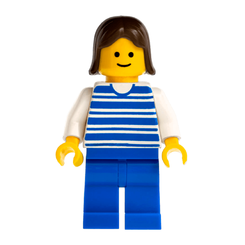 Фигурка Lego People 973px61 Horizontal Lines Blue City hor007 Б/У - Retromagaz