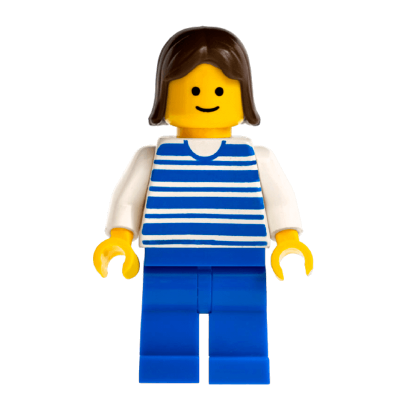Фигурка Lego People 973px61 Horizontal Lines Blue City hor007 Б/У - Retromagaz