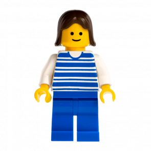 Фігурка Lego People 973px61 Horizontal Lines Blue City hor007 Б/У - Retromagaz