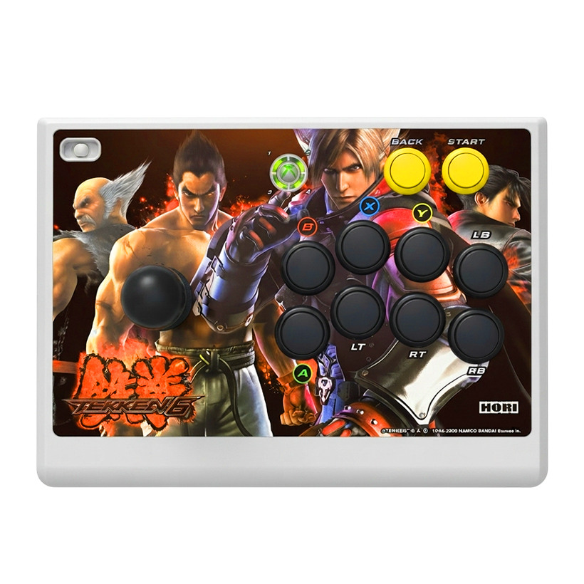 Джойстик Аркадний Бездротовий Hori Xbox 360 09072 Tekken 6 Tag Tournament 2 Fighting Stick White Б/У - Retromagaz