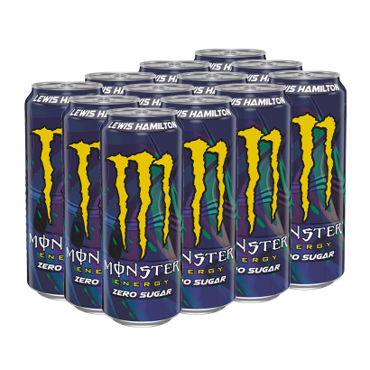 Набор Напиток Энергетический 12шт Monster Energy Lewis Hamilton Zero Sugar 500ml - Retromagaz