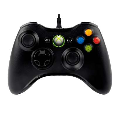 Геймпад Проводной Microsoft Xbox 360 Black Б/У - Retromagaz