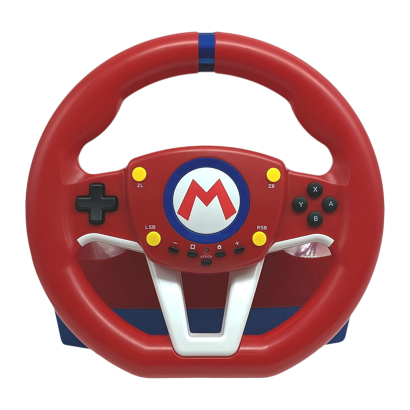 Руль Hori Switch Mario Kart Racing Wheel Pro Mini NSW-204U Red Blue 1.5m Б/У - Retromagaz