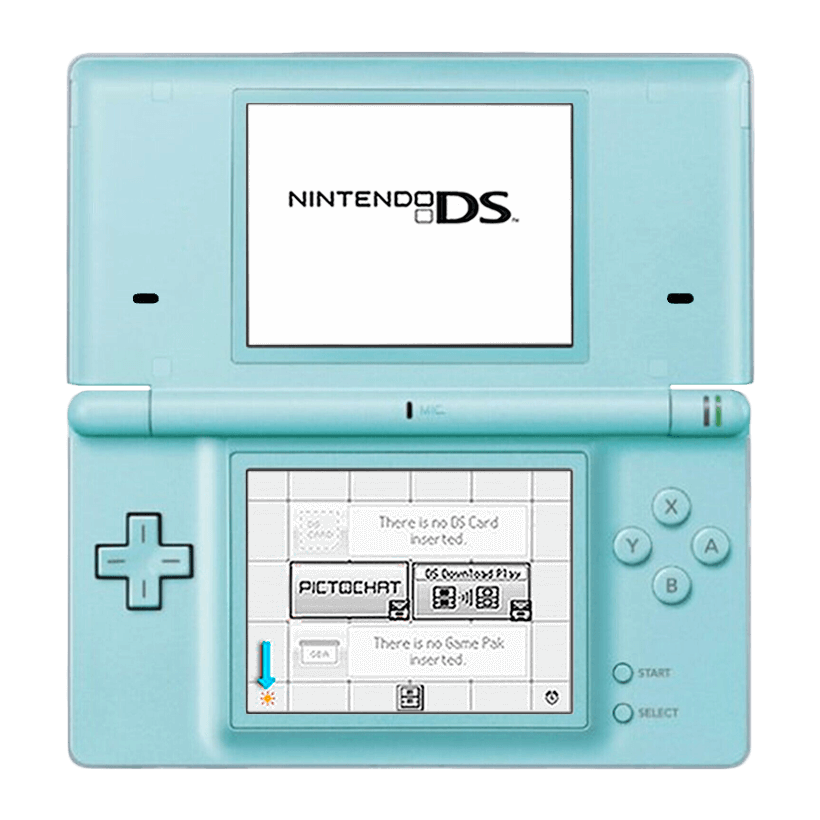Консоль Nintendo DS i Модифікована 1GB Ice Blue + 10 Вбудованих Ігор Б/У - Retromagaz