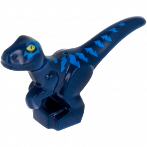 Фігурка Lego Baby Standing with Blue Markings and Yellow Eyes Animals Динозавр 37829pb03 6256452 Dark Blue Б/У - Retromagaz