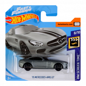 Машинка Базова Hot Wheels Fast & Furious '15 Mercedes-AMG GT Screen Time 1:64 FYC95 Metallic Silver