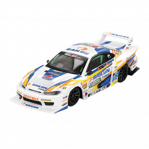 Машинка Premium MINI GT Nissan LB-Super Silhouette S15 SILVIA #555 2023 Formula Drift Japan 1:64 MGT00895 White - Retromagaz