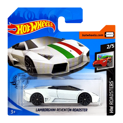 Машинка Базова Hot Wheels Lamborghini Reventon Roadster Roadsters 1:64 FYF70 White - Retromagaz