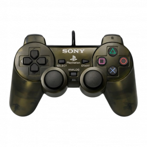 Геймпад Проводной Sony PlayStation 2 SCPH-10010 DualShock 2 Прозрачный Zen Clear Black Б/У - Retromagaz