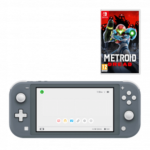 Набір Консоль Nintendo Switch Lite 32GB Grey Новий + Гра Metroid Dread Nintendo Switch Російські Субтитри Новий Набір Консоль Nintendo Switch Lite 32GB Grey Новий + Гра Metroid Dread Nintendo Switch Російські Субтитри Новий - Retromagaz