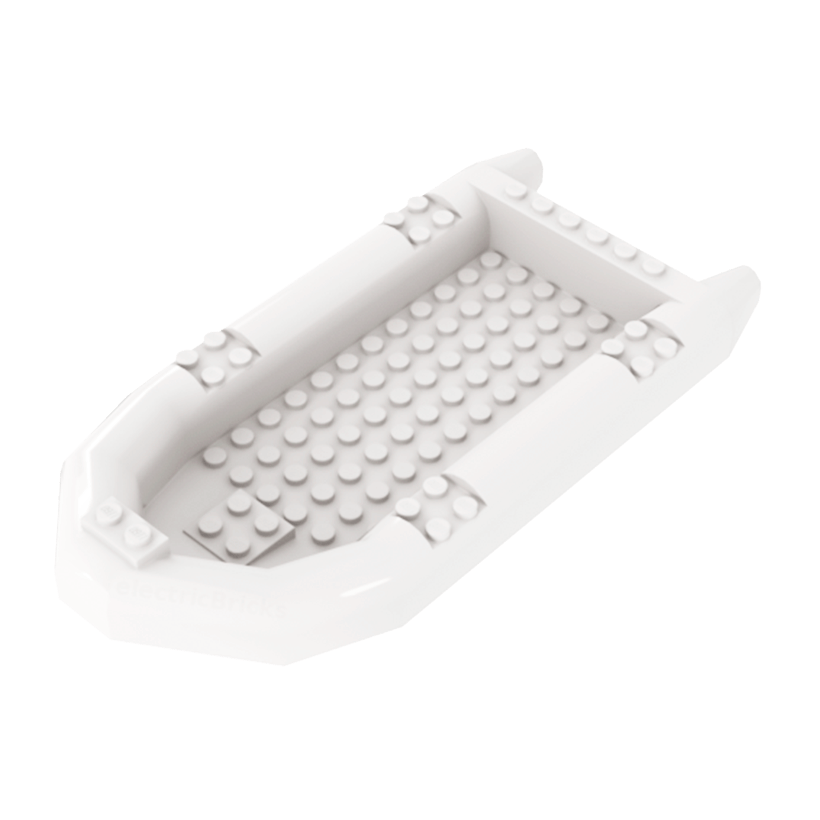 Для Судна Lego Основа Rubber Raft Large 21 x 10 x 3 62812 6061573 White Б/У - Retromagaz