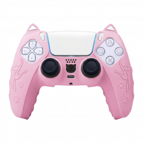 Чохол Силіконовий Geekshare PlayStation 5 Kitty + Touch Pad Sticker Pink Новий - Retromagaz