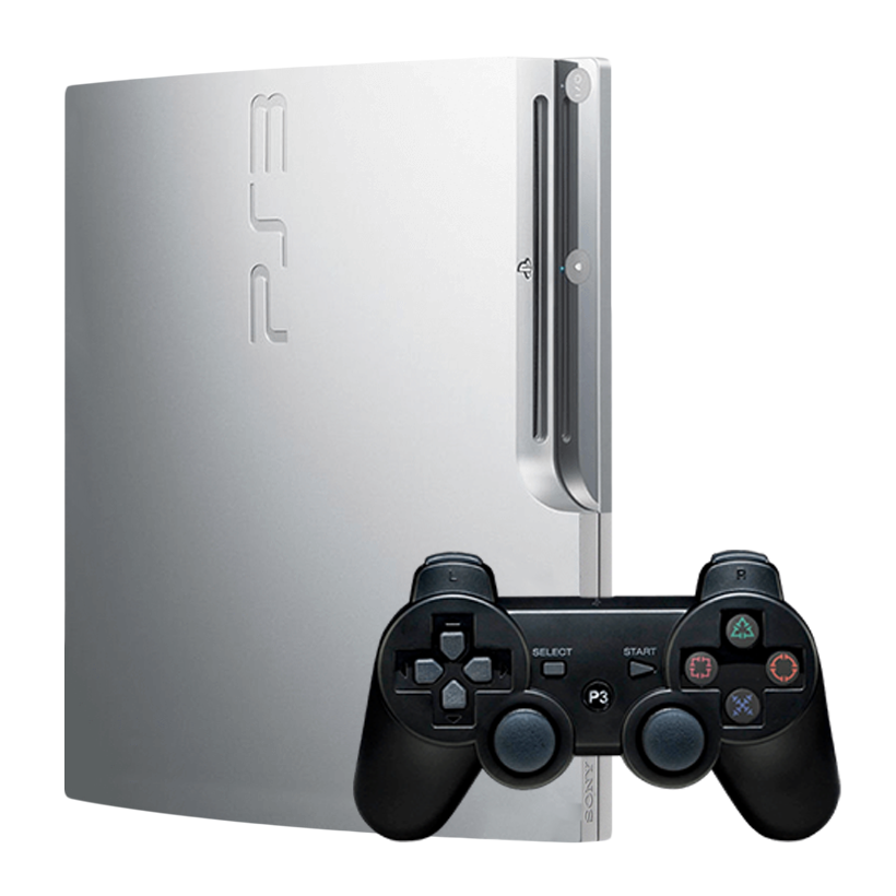 Набор Консоль Sony PlayStation 3 Slim 500GB Silver Б/У  + Геймпад Беспроводной RMC Black Новый - Retromagaz