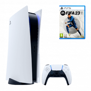 Набір Консоль Sony PlayStation 5 Blu-ray 825GB (9424390) White Новий + Гра FIFA 23 Standart Російська Озвучка