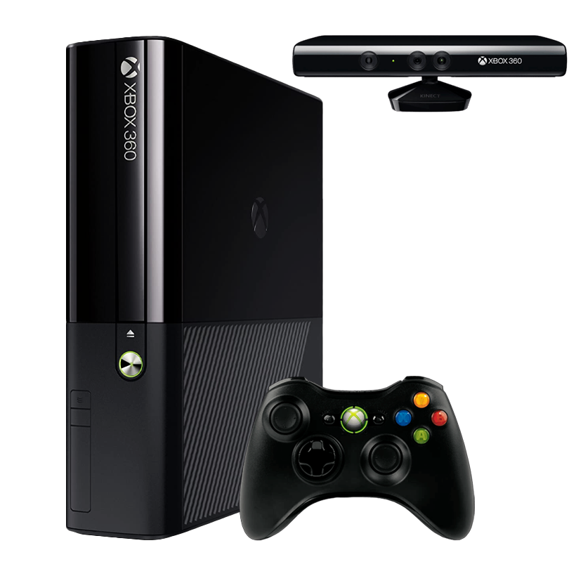 Набір Консоль Microsoft Xbox 360 E Freeboot 250GB Black + 5 Вбудованих Ігор Б/У  + Геймпад Бездротовий + Сенсор Руху Дротовий Kinect - Retromagaz