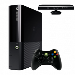Набор Консоль Microsoft Xbox 360 E Freeboot 250GB Black + 5 Встроенных Игр Б/У  + Геймпад Беспроводной + Сенсор Движения Проводной Kinect - Retromagaz