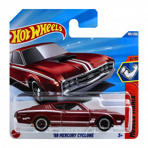 Машинка Базова Hot Wheels '69 Mercury Cyclone Muscle Mania 1:64 HYY61 Red Машинка Базова Hot Wheels '69 Mercury Cyclone Muscle Mania 1:64 HYY61 Red - Retromagaz