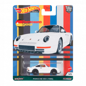 Машинка Premium Hot Wheels Porsche 959 (1986) Deutschland Design 1:64 GRJ70 White