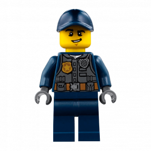 Фігурка Lego Police 973pb2857 Officer with Dark Bluish Gray Vest City cty0734 Б/У