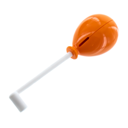 Інше Lego Thin Bar with Handle with Orange Balloon 35703c02 6224190 White Б/У - Retromagaz