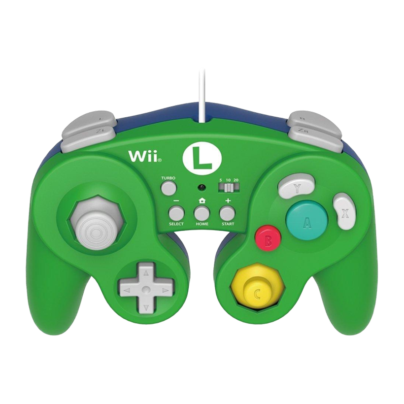 Геймпад Дротовий Hori Wii WIU-075/076 Gamecube Controller Luigi Green 1m Б/У - Retromagaz