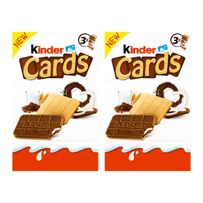 Набір Печиво 2шт Kinder Cards 3 Pieces 77g - Retromagaz