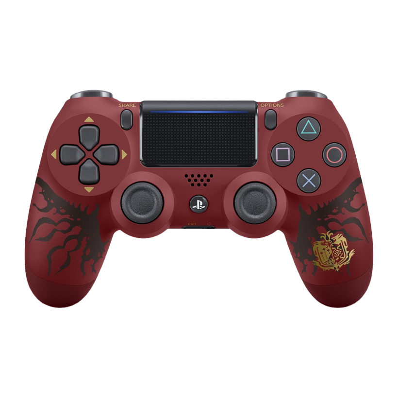 Геймпад Беспроводной Sony PlayStation 4 DualShock 4 Monster Hunter: World Limited Edition Version 2 Red Б/У - Retromagaz