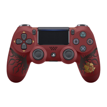 Геймпад Бездротовий Sony PlayStation 4 DualShock 4 Monster Hunter: World Limited Edition Version 2 Red Б/У - Retromagaz